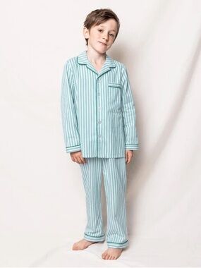 Petite plume emerald ticking pajamas set 8